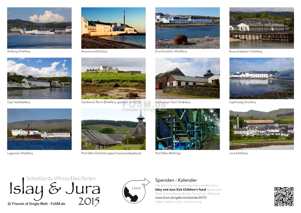 Kalender für Islay and Jura sick Children's Fund