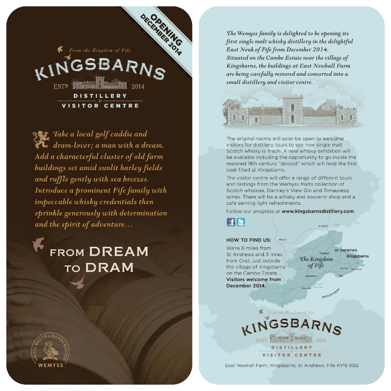 Kingsbarns Distillery - Eröffnungsflyer