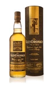 GlenDronach Peated - bottle in front of tube LR
