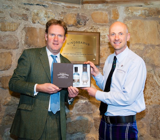 William Wemyss & Douglas Clement at launch of Kingsbarns Distillery Founders' Club