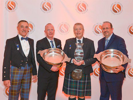 (From left to right) Spirit of Speyside Whisky Festival chairman James Campbell with award winners Laurie Piper, Ian Urquhart and Peter Klas.