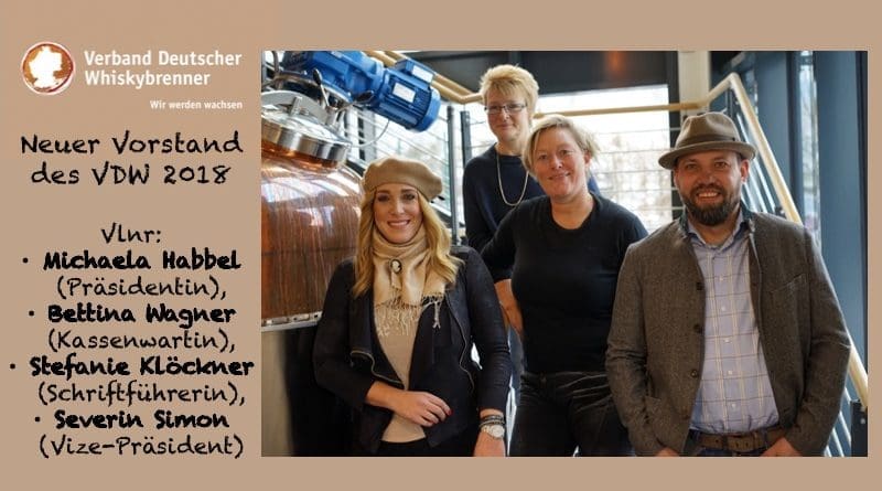 Vorstand des VDW 2018 - Vlnr: Michaela Habbel (Präsidentin), Bettina Wagner (Kassenwartin), Stefanie Klöckner (Schriftführerin), Severin Simon