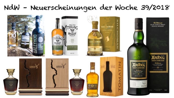 Whisky Neuerscheinungen Woche 39 2018