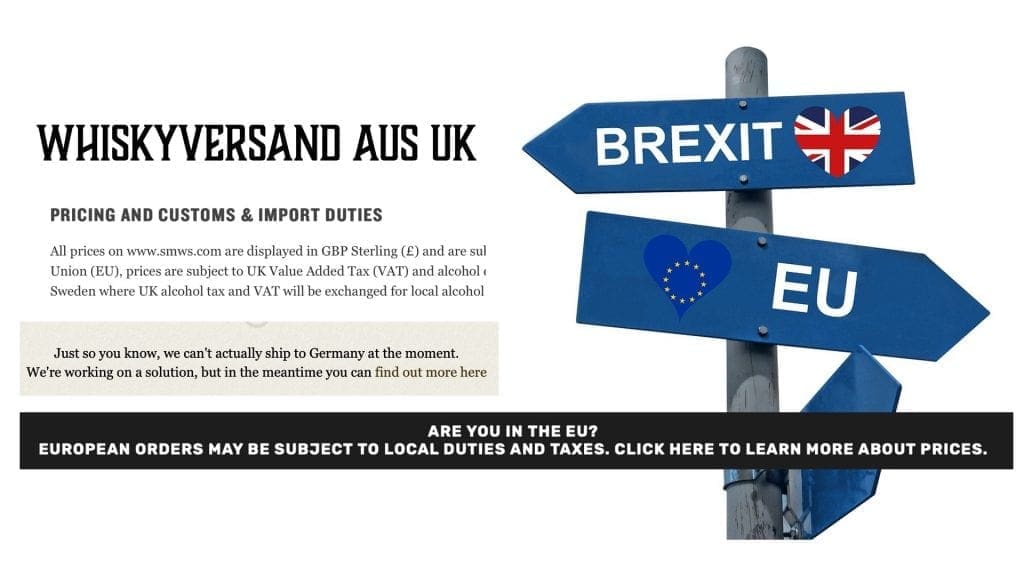 Whiskyversand aus UK Brexit