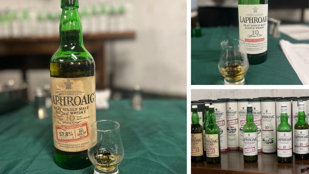 Alle Laphroaig Cask Strength Batches standen zur Verkostung zur Verfügung