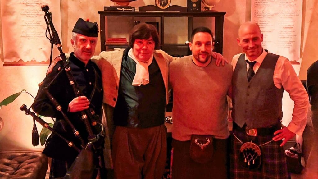 Burns Supper - Matthew, Rabbie, Pierre und Pete