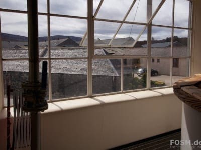 Glenfarclas Distillery - Mash House - Blick in den Hof