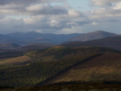 Blick in die Cairngorm Mountains